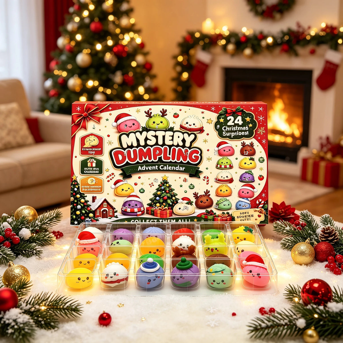 Mr. Squishy Countdown Calendar: 24 Squishy Dumpling Surprises